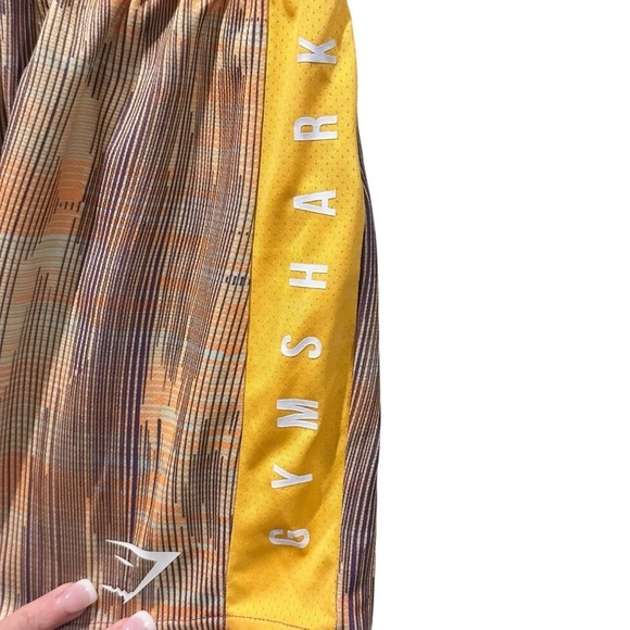 Gymshark Sport Loose Drawstring Women's Shorts Orange Purple Print Size XS - Picture 5 of 9